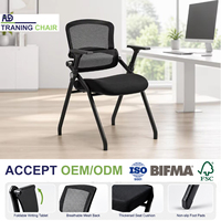 Chaise de formation empilable moderne et durable, gain de place, avec coussin en mousse haute densité et pieds en métal légers, idéale pour appartement et réunion