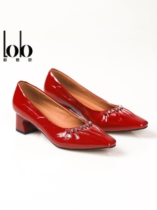 <span class=keywords><strong>Chaussures</strong></span> à talons bas et bout pointu pour femme, collection Printemps 2026, avec empeigne plissée ornée de perles faites à la main, offrant un confort optimal - Product Image 5