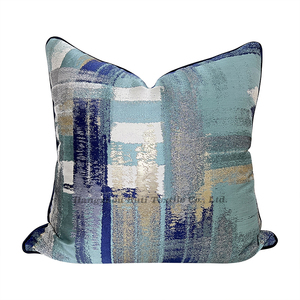 Jacquard dekoratif persegi mewah bantal lempar padat 20x20 24x24 sarung bantal untuk dekorasi rumah Hotel potret bantal dekoratif - Product Image 4