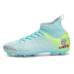 <span class=keywords><strong>Scarpe</strong></span> <span class=keywords><strong>da</strong></span> <span class=keywords><strong>Calcio</strong></span> Alte Unisex per Studenti, Bicolore, con Tacchetti AG per Erba Sintetica, Taglie Grandi 46 47 48, per Competizione e Allenamento - Product Image 6