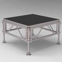 Scène extérieure mobile de luxe antidérapante pour événements, podium facile à installer, équipement d'éclairage pour concerts et mariages, scène extérieure en aluminium