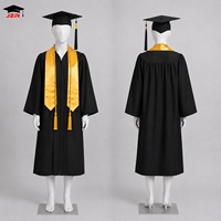 Robes de graduation classiques américaines personnalisées en gros pour adultes, toges et toques de baccalauréat