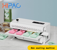 Machine de scellage thermique semi-automatique de bureau Hipac Commercial 500W FR400 pour cartons en papier, vêtements, boissons, roulements à haute performance