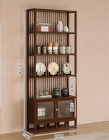 Vitrine à thé en bois moderne avec design à panneaux pour supermarchés et hôtels, cloison de rangement personnalisable