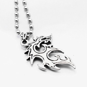 Yunnique – collier avec pendentif Dragon en acier inoxydable pour hommes, design du zodiaque animal, bijoux cadeau - Product Image 1