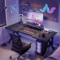 Bureau Gaming Informatique en Bois Design Moderne avec Plateau MDF et Étagère, Vente en Gros d'Usine, pour Bureau à Domicile ou Chambre à Coucher