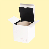 Boîte pliable en carton blanc avec pelliculage mat et insert en feuille d'or pour bougies d'aromathérapie, diffuseurs à bâtonnets et parfums d'intérieur – Emballage de vente au détail