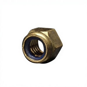High Strength Self Locking Brass Nut Precision Threaded <b>Fastener</b> for Industrial Applications - Product Image 2