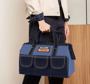 Airaj Outdoor <strong>Tool</strong> Storage Tote Bag Waterproof Base <strong>Tool</strong> <strong>Roll</strong> up Bag Heavy Duty Canvas Electrician Mechanic <strong>Tool</strong> Bag - Product Image 6