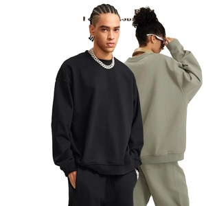Felpa da Uomo Sk Quality in French Terry 440 Gsm, Moda Invernale Oversize con Collo Rotondo, Nuovi Design in Tinta Unita per l'Autunno - Product Image 1