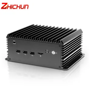 ZhiChun M576-H2 임베디드 알루미늄 합금 인클로저 인텔 I5-6360U 4GB RAM 64GB SSD (6 * COM(4 * RS485) 7 * USB 2 * RJ45 2HD-Mi