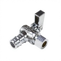 Vanne d'arrêt d'angle 1/4 tours laiton sans plomb eau caoutchouc NSF Vannes pour machine à laver Vanne d'angle générale moderne à 3 voies Bestway