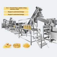 Ligne de production industrielle automatique de frites surgelées 1000 kg/h, machine à fabriquer des chips de manioc frais et des frites de pommes de terre