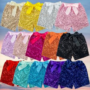 Toddler Baby Girl Sparkle <strong>Sequin</strong> Bloomers <strong>Shorts</strong> <strong>Kids</strong> Girls Cute Summer Mid Waist Glitter Clubwear Loose Dance <strong>Shorts</strong> with Bow - Product Image 2