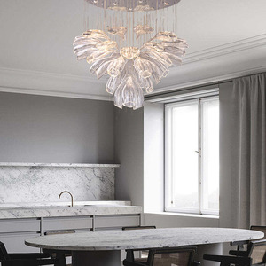 โคมไฟระย้าดีไซน์สไตล์อิตาลี สำหรับห้องนั่งเล่นและห้องรับประทานอาหารสุดหรู โคมไฟห้อยเพดานดีไซน์สร้างสรรค์ไม่ซ้ำใคร เหมาะสำหรับโรงแรมและโชว์รูม - Product Image 2