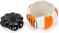 Pot de conservation alimentaire en céramique, design unique, style américain, motif crâne, orange/couleur personnalisée, impression par transfert thermique pour