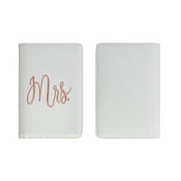Protège-passeport brodé DIY pour mariage, portefeuille de voyage élégant avec fenêtre transparente pour carte d'identité et organiseur de documents