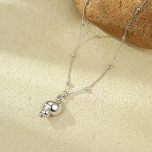 สร้อยคอจี้รูปเปลือกหอยสแตนเลสสตีล ดีไซน์โดดเด่นสำหรับฤดูร้อนจาก ZYO Custom Jewelry สไตล์มหาสมุทรสุดอินเทรนด์ เหมาะสำหรับวันหยุดและแฟชั่น - Product Image 5