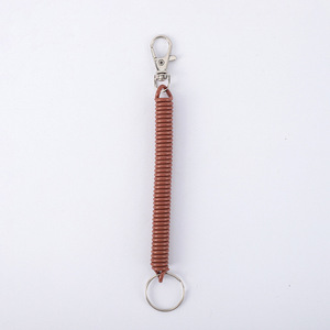 Xoắn ốc có thể thu vào mùa xuân cuộn dây <span class=keywords><strong>Keychain</strong></span> theftproof chống mất căng dây an toàn vòng chìa khóa kim loại tôm hùm Clasp co giãn <span class=keywords><strong>Keychain</strong></span> - Product Image 3
