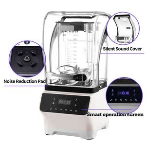 Licuadora Profesional de 1.8L, Comercial, 110V 220V, Silenciosa, de Alta Resistencia, Insonorizada, Digital, de Alta Velocidad para Smoothies - Product Image 3