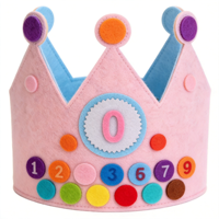 Couronne d'anniversaire en feutre réutilisable de marque Huixin, bandeau détachable avec chiffres, 15g, pour enfants, fête de Noël, vente en gros