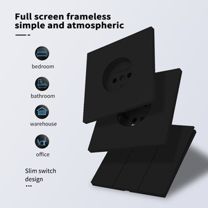 Độ ổn định cao EU tiêu chuẩn Châu Âu 250V 85mm 85mm 1 2 3 Gang 1 Way push button cảm ứng Home tường ổ cắm thiết bị chuyển mạch Ổ cắm điện - Product Image 2