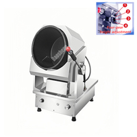 Máquina Automática para Saltear con Gas y Fregadero, Equipo Comercial para Restaurantes, Robot de Cocina de Acero de Grado Alimenticio, Wok