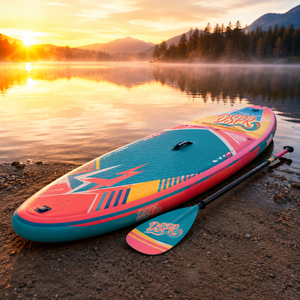 Planche de Stand Up Paddle rétro Y2K aux couleurs vives, idéale pour les aventures de paddle sur lac, rivière et côte. - Product Image 5
