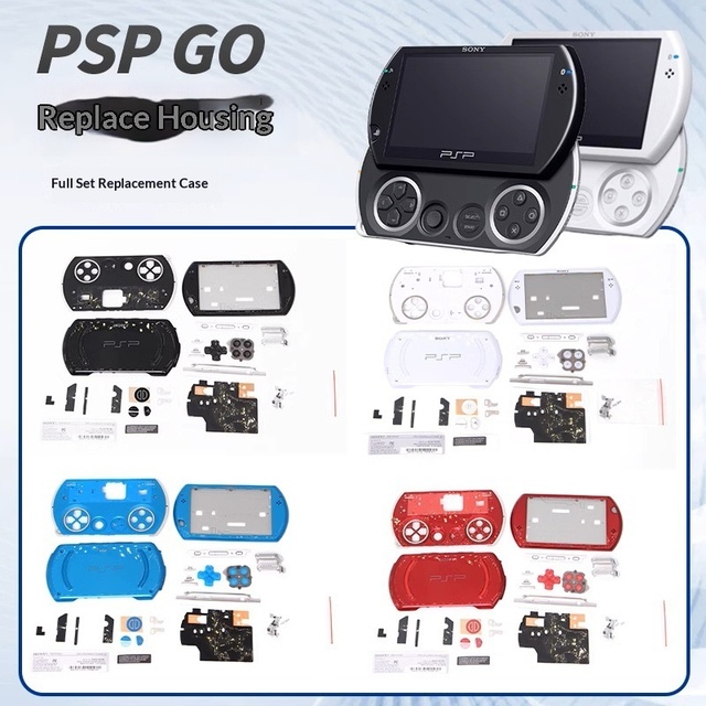 Full Housing ABS Case for PSP Go Shell Multi-Color Complete Replacement with Buttons Kit