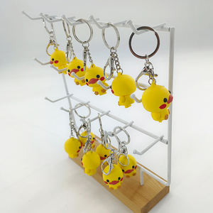 Porte-clés en silicone personnalisés en forme de canard, porte-clés 3D en forme de canard de dessin animé pour un usage quotidien et accessoires de collection - Product Image 6