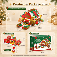 Ensemble de blocs de construction de Noël 24-en-1, 816 pièces, jouet de construction de maison de Noël, modèles DIY, kit de briques éducatif, cadeau de Noël