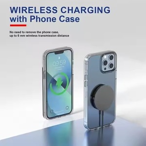 Cargador inalámbrico magnético de carga rápida 2 en 1, adaptador de inducción rápida transparente para teléfono Samsung Android iPhone 15 - Product Image 6