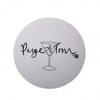 Dessous de verre en papier Dessous de verre en papier absorbant imprimé personnalisé Dessous de verre en papier épais pour
