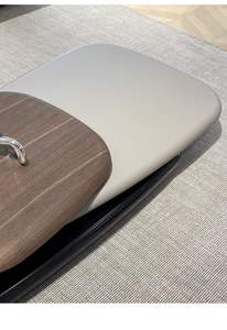 <span class=keywords><strong>Table</strong></span> <span class=keywords><strong>basse</strong></span> moderne simple extensible pivotante ovale en bois pour salon Décoration de la maison - Product Image 6