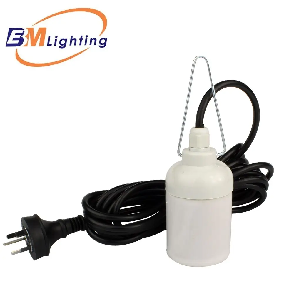 Sıcak E40 porselen lamba tabanı soket seramik lamba tutucu ile 4m kablo kordonu AU tak