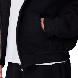 เสื้อฮู้ดซิปผู้ชาย ผ้าคอตตอน 100% ย้อมสีพื้น ใส่สบาย ทรงโอเวอร์ไซส์ หนานุ่ม กันลม แห้งเร็ว สไตล์ลำลอง สำหรับฤดูใบไม้ร่วง - Product Image 6