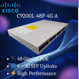 Marka yeni Catalyst C9200L-48P-4G-A kurumsal 24-Port POE yönetilen katman <span class=keywords><strong>3</strong></span> Gigabit ağ anahtarı QoS SNMP <span class=keywords><strong>3</strong></span>-Year garanti - Product Image 2