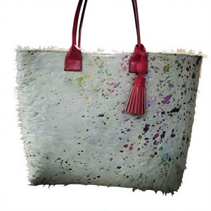 BS International <b>Women's</b> Genuine Leather Waterproof Vintage Fashion Tote <b>Bag</b> Logo Embroidery Solid Pattern Chain <b>Beach</b> Shopping - Product Image 6