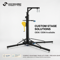 Support de scène à manivelle télescopique en alliage d'acier, pliable, pour enceintes Line Array de concert, hauteur max. 6m, Fournisseur d'usine