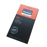 Boîtes personnalisées de bonne qualité pour protecteurs d'écran de téléphone en verre trempé, emballage anti-rayures, design personnalisé, style boîte en forme de livre