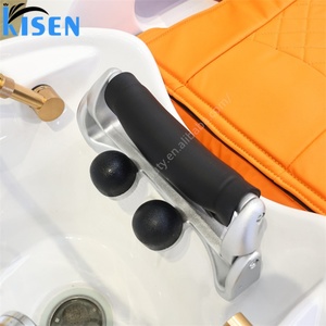 KISEN Lit de spa capillaire japonais blanc, fauteuil de lavage électrique avec bac à shampoing et massage électrique pour salon - Product Image 5