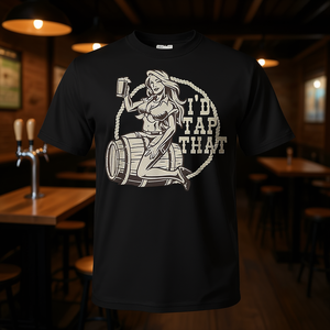 T-shirt pour les amateurs de bière : « Je taperais sur cette femme sexy avec une fût de bière » - Product Image 3