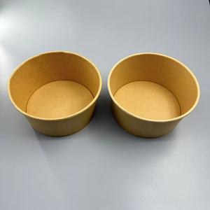 Bol en papier kraft enduit de PE de qualité alimentaire, jetable, biodégradable, pour soupes et salades, idéal pour la restauration à emporter - Product Image 2