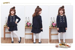 Wholesale Children Clothing Preppy Style Long Sleeve Frock Dress With Ruffled Collar for Kids Girl From China Manufacturer - Product Image 6
