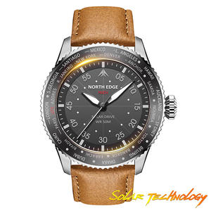 Reloj Solar de Cuarzo DF NORTH MACH BLAZE, Reloj Deportivo Resistente al Agua con Carga Solar, Reloj de Energía Cinética Óptica con Ondas de Luz - Product Image 2