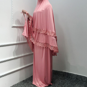 Ensemble de deux pièces <span class=keywords><strong>pour</strong></span> prière musulmane, Robe Abaya de prière, Hijab, caftan, Khimar, Jilbabs, moyen-orient - Product Image 1