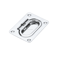 Poignée ovale en acier inoxydable 304 à ressort encastrée pour trappe de bateau, cabine de yacht, ou compartiment de rangement marin