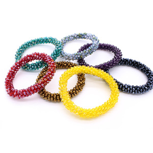 <span class=keywords><strong>Pulseras</strong></span> <span class=keywords><strong>de</strong></span> la Amistad Hechas a Mano con Cuentas <span class=keywords><strong>de</strong></span> Vidrio <span class=keywords><strong>de</strong></span> Nepal para Mujer - Product Image 1