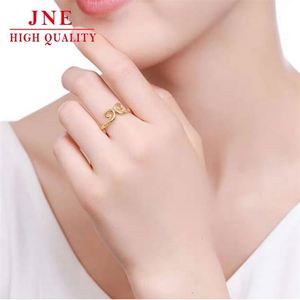 Anillos Love You Forever para Hombre y Mujer, Anillo Chapado en Oro del Encanto del Aro Dorado, Ruyi Dorado - Product Image 6