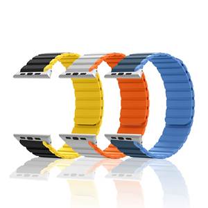 RYB Nouveaux modèles Bracelet en silicone pour Apple Watch, Bracelet à boucle magnétique d'origine pour IWatch Series 8 7 6 5 4 <span class=keywords><strong>3</strong></span> <span class=keywords><strong>2</strong></span> Strap - Product Image 3